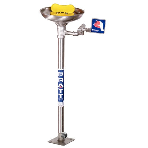 Emergency Safety Eye Face Wash, Free Standing, Hand Operated, with bowl
