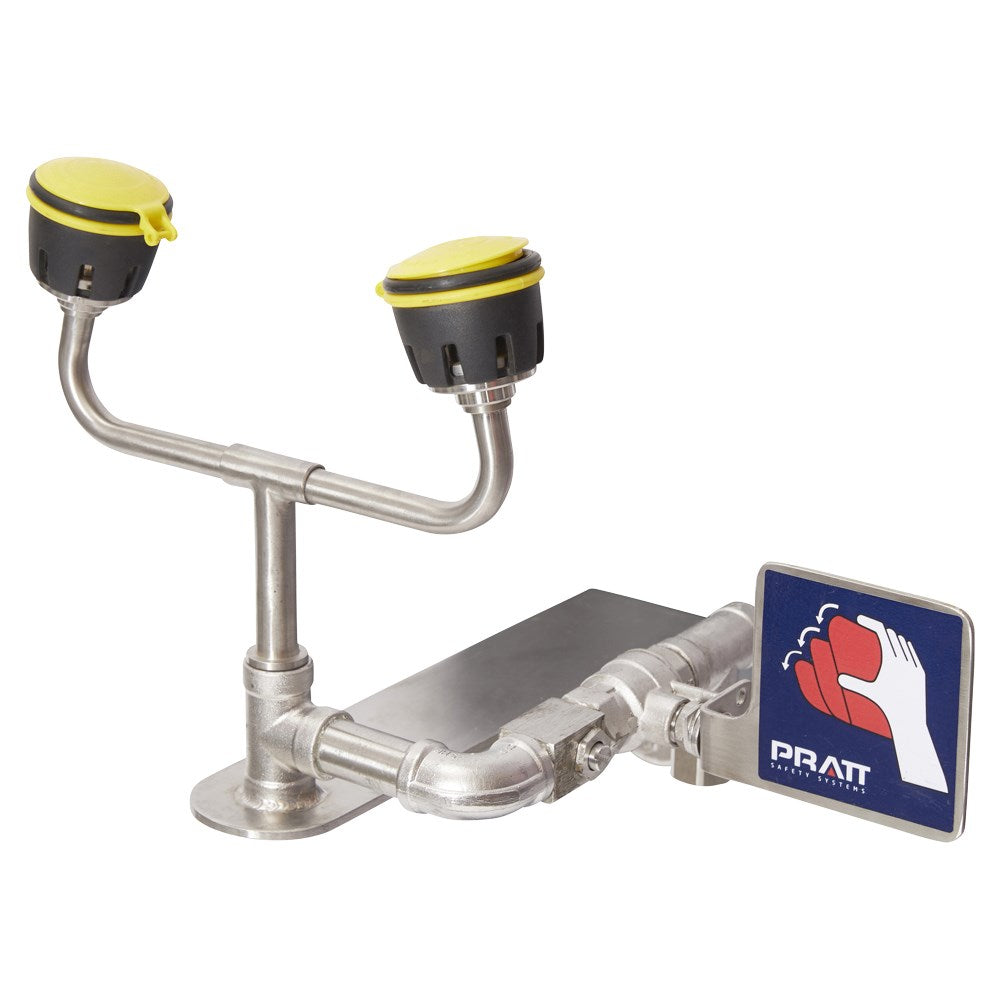 Emergency Safety Eye Wash, Free Standing, Hand Operated