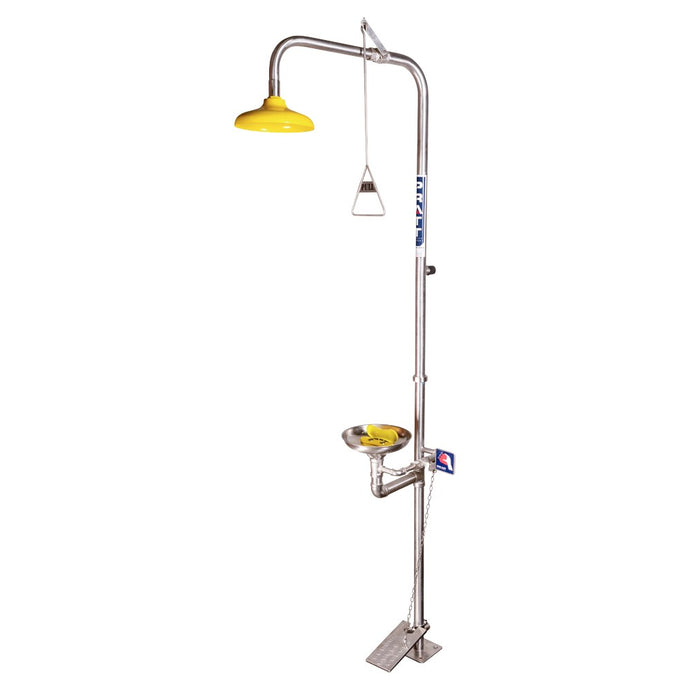 Pratt Combination Safety Shower & Eye Face Wash Hand & Foot Operated with bowl
