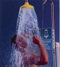Pratt Combination Safety Shower & Eye Face Wash Hand & Foot Operated with bowl, Safety Showers & Eye/Face Washes - DG Safety